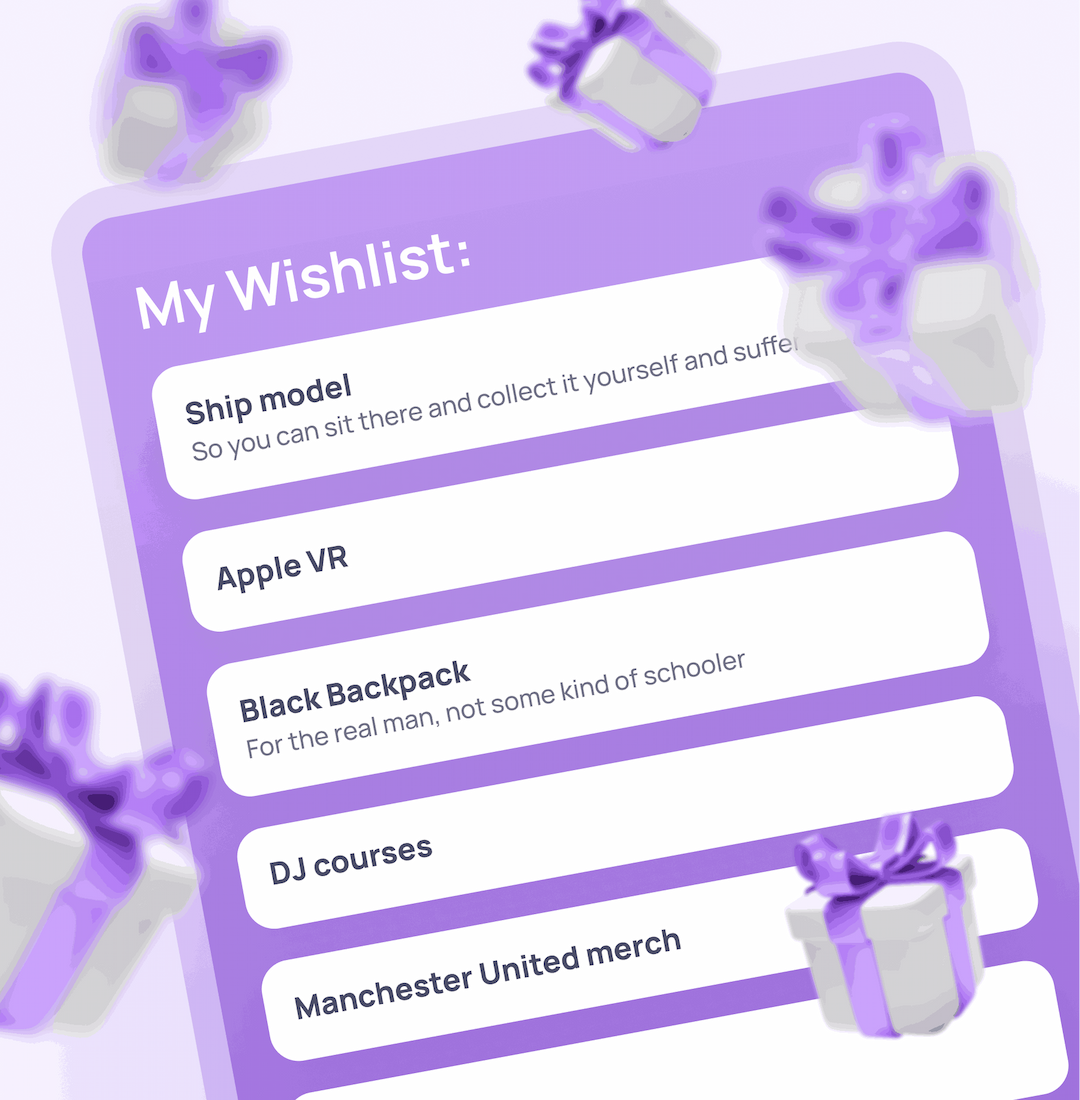 share your wishlist